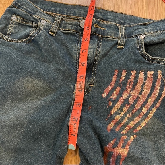 AMNS Jean's Original Amnesia Y2K Dirty Wash Mid Rise Flared Jean - Picture 16 of 16